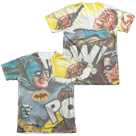 Batman Classic Tv - On The Chin (Front/back Print) - Adult Poly/cotton Short Sleeve Tee - White T-shirt