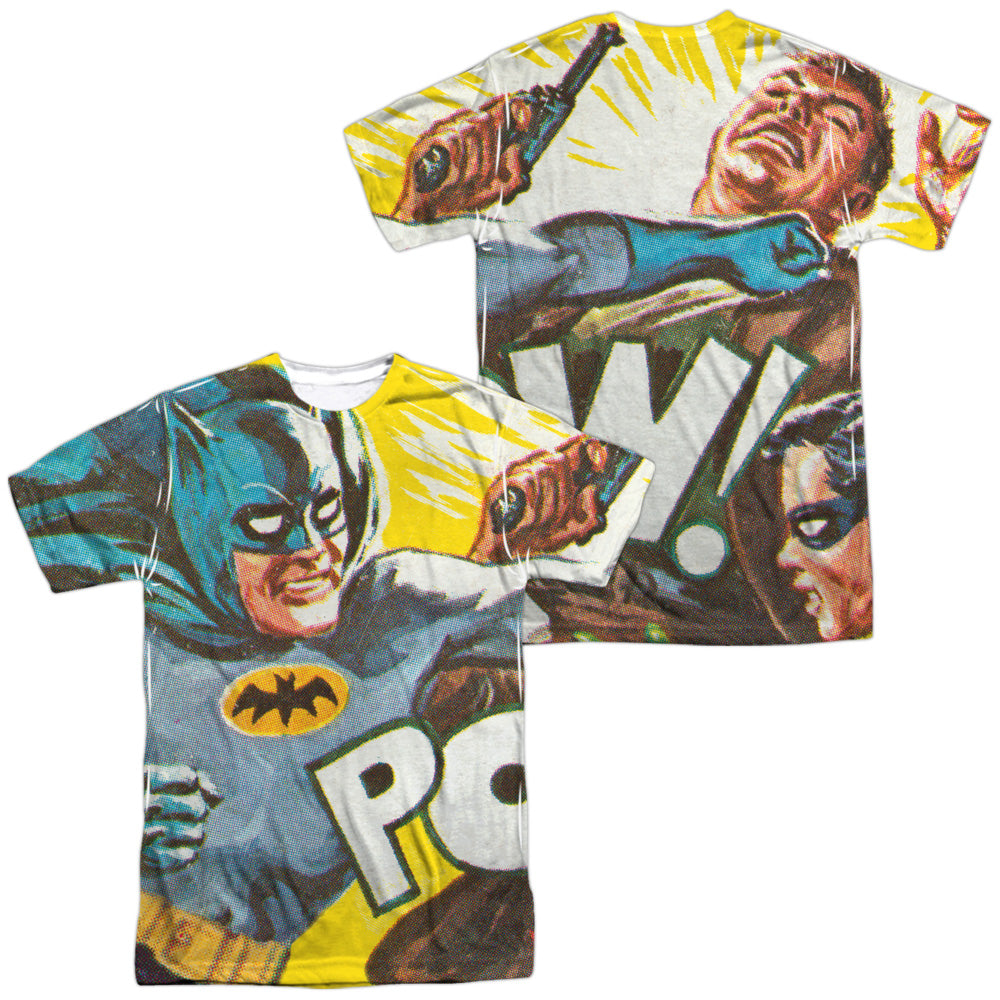 Batman Classic Tv - On The Chin (Front/back Print) - Short Sleeve Adult Poly Crew - White T-shirt