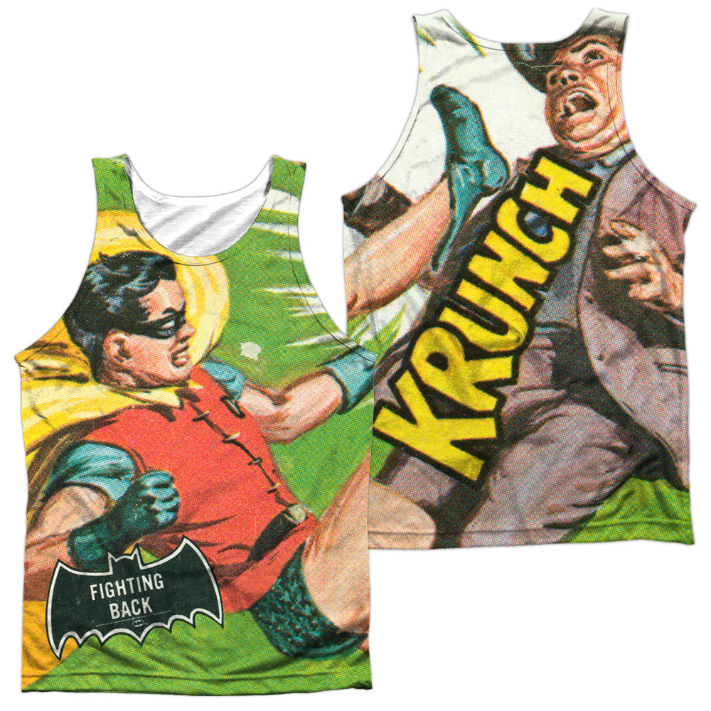 Batman Classic Tv - Fighting Back (Front/back Print) - Adult 100% Poly Tank Top - White