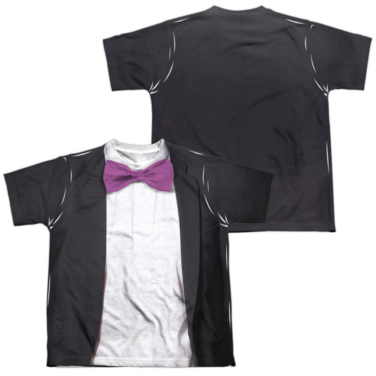 Batman Classic Tv - Penguin Uniform (Front/back Print) - Short Sleeve Youth Poly Crew - White T-shirt
