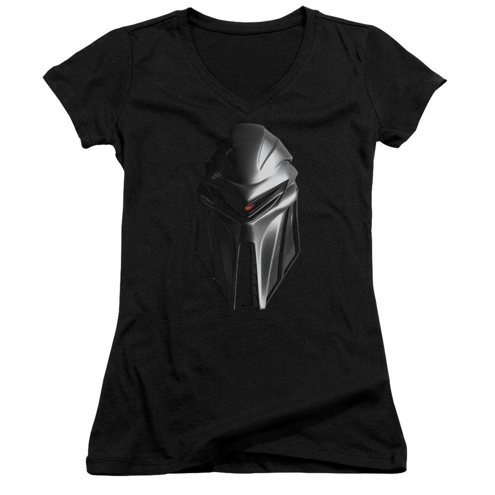 Bsg - Cylon Head - Junior V-neck - Black