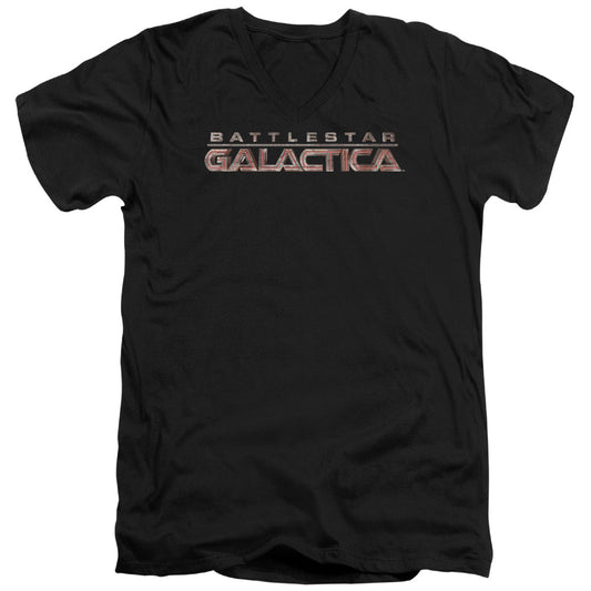 Bsg - Logo - Short Sleeve Adult V-neck - Black T-shirt