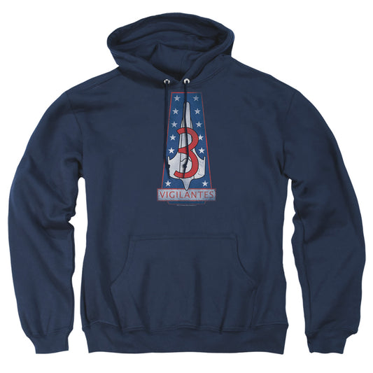 Bsg - Vigilantes Badge - Adult Pull-over Hoodie - Navy