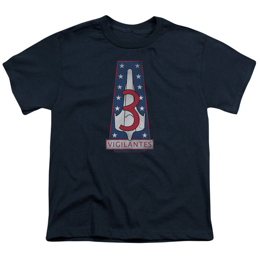 Bsg - Vigilantes Badge - Short Sleeve Youth 18/1 - Navy T-shirt