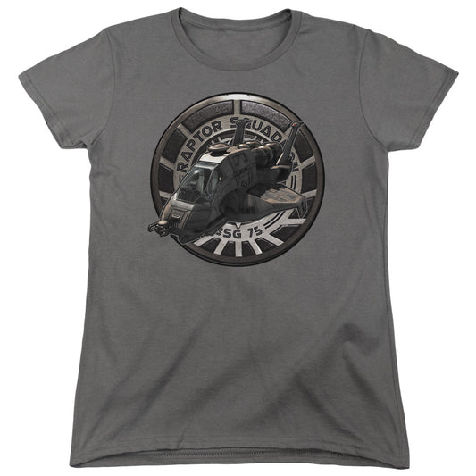 Bsg - Raptor Squadron - Short Sleeve Womens Tee - Charcoal T-shirt