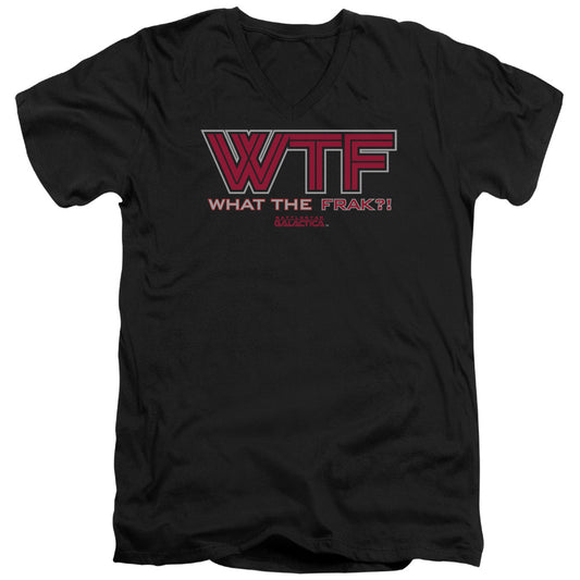 Bsg - Wtf - Short Sleeve Adult V-neck - Black T-shirt