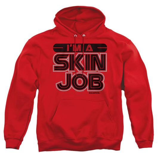 Bsg - I'm A Skin Job - Adult Pull-over Hoodie - Red