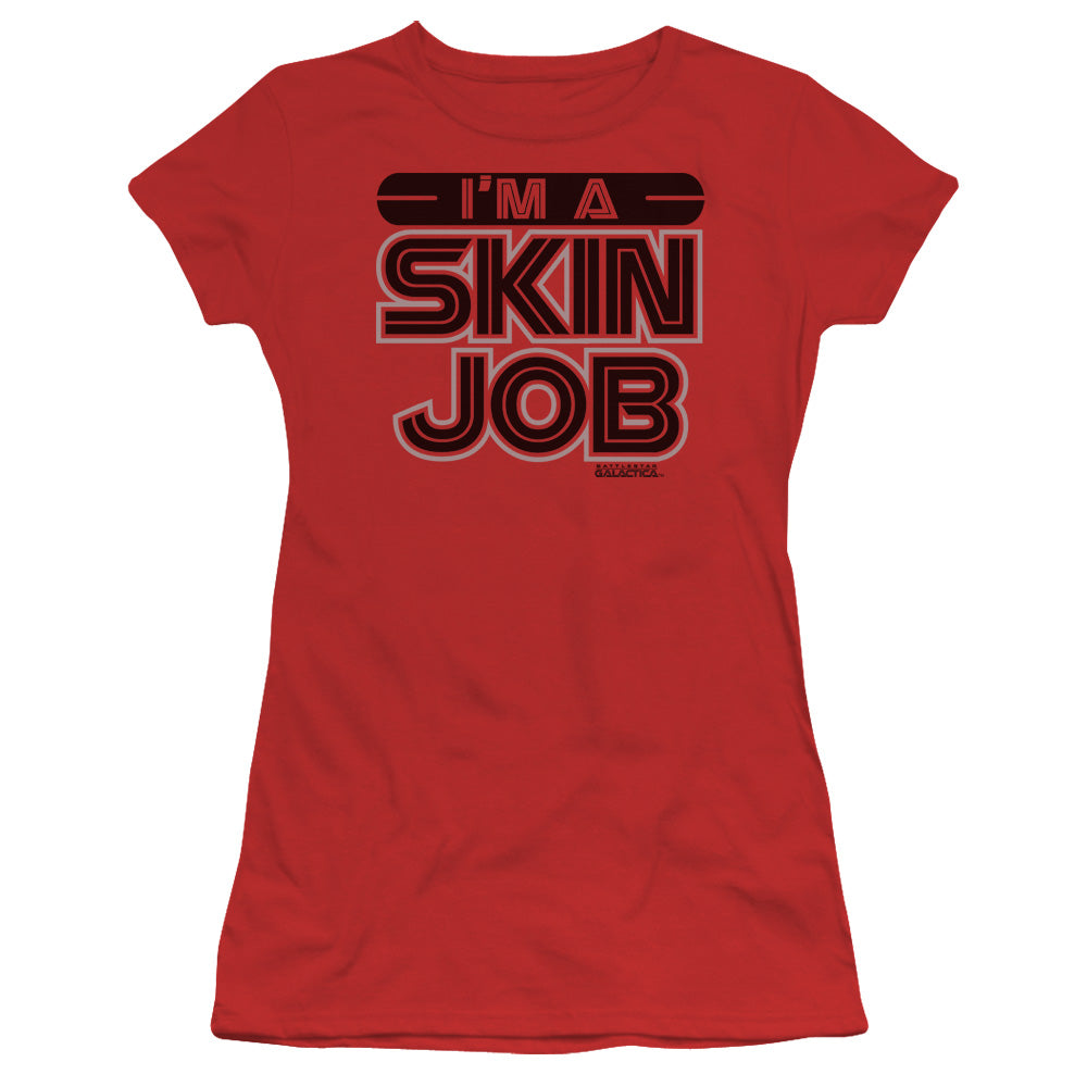 Bsg - Im A Skin Job - Short Sleeve Junior Sheer - Red T-shirt