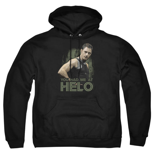 Bsg - Had Me At Helo - Adult Pull-over Hoodie - Black