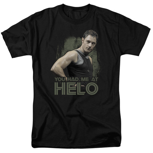 Bsg - Had Me At Helo - Short Sleeve Adult 18/1 - Black T-shirt