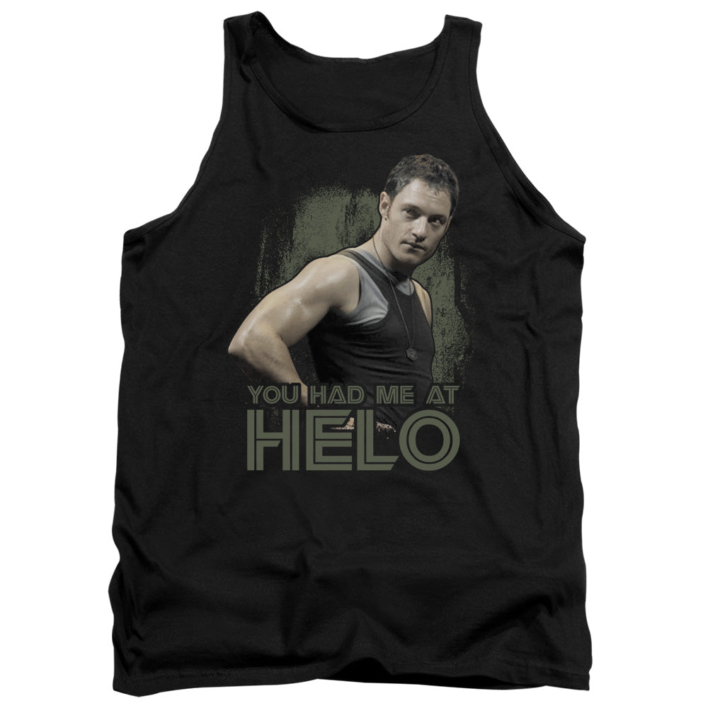 Bsg - Had Me At Helo - Adult Tank - Black