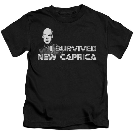 BSG I SURVIVED NEW CAPRICA - S/S JUVENILE 18/1 - BLACK - T-Shirt