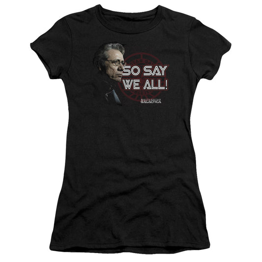 Bsg - So Say We All - Short Sleeve Junior Sheer - Black T-shirt