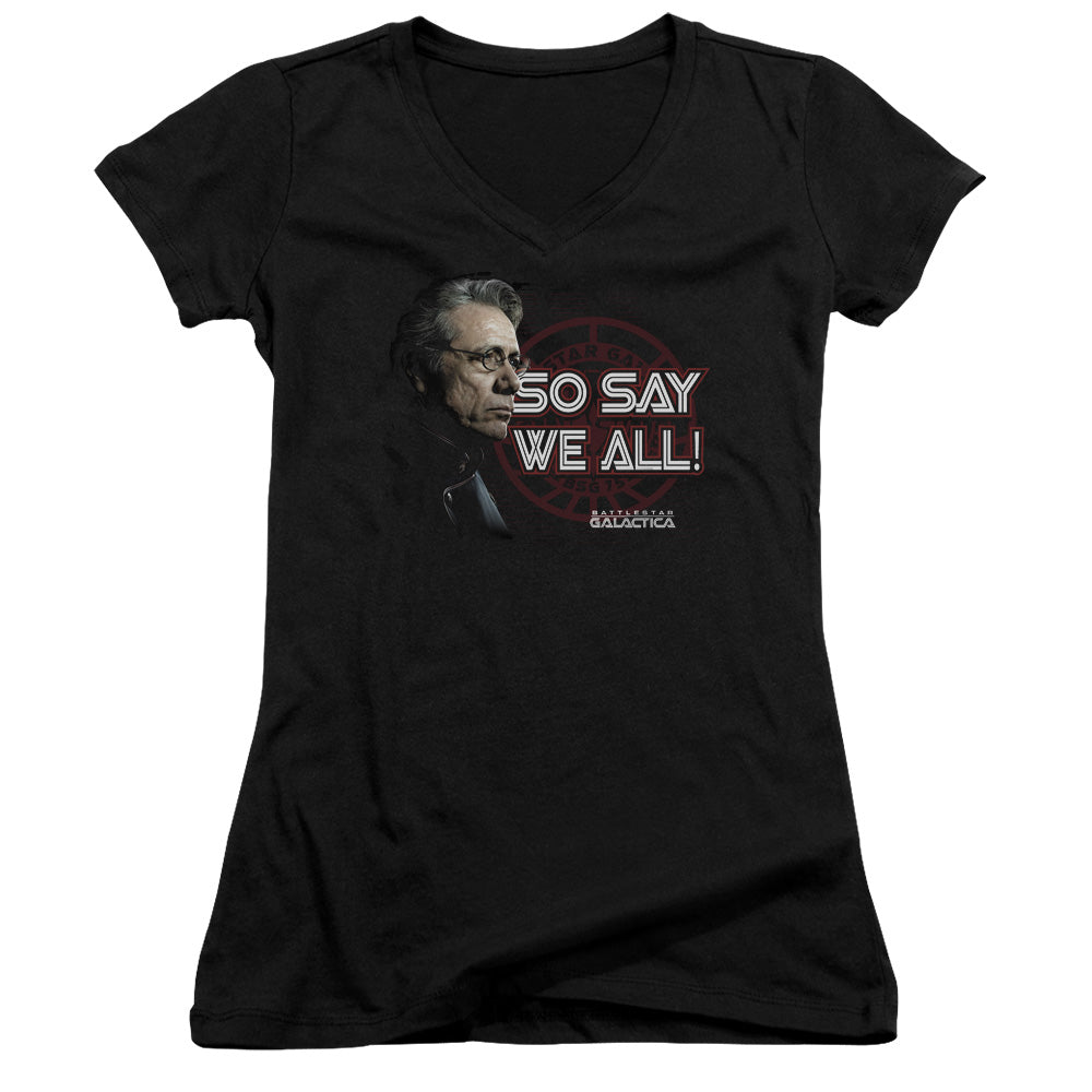 Bsg - So Say We All - Junior V-neck - Black