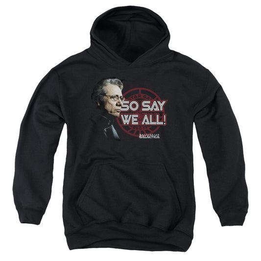 Bsg So Say We All-youth Pull-over Hoodie - Black