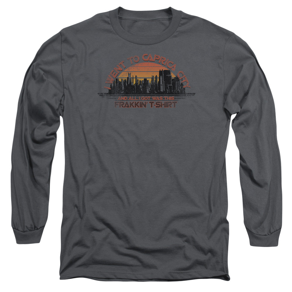 Bsg - Caprica City - Long Sleeve Adult 18/1 - Charcoal T-shirt