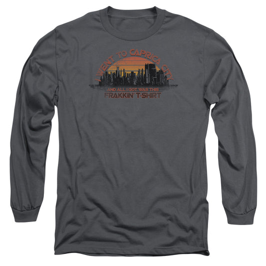 Bsg - Caprica City - Long Sleeve Adult 18/1 - Charcoal T-shirt