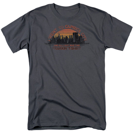Bsg - Caprica City - Short Sleeve Adult 18/1 - Charcoal T-shirt