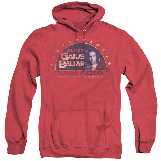 Bsg - Elect Gaius - Adult Heather Hoodie - Red