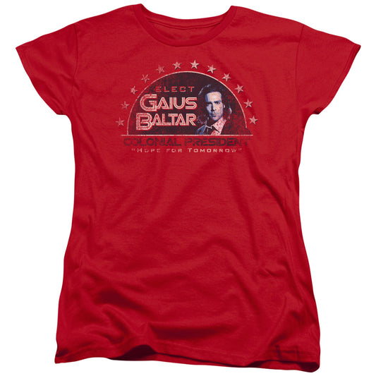 Bsg - Elect Gaius - Short Sleeve Womens Tee - Red T-shirt