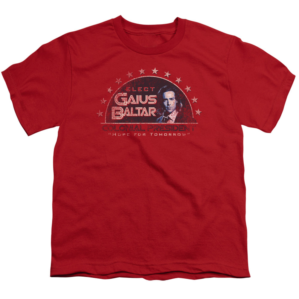 Bsg - Elect Gaius - Short Sleeve Youth 18/1 - Red T-shirt