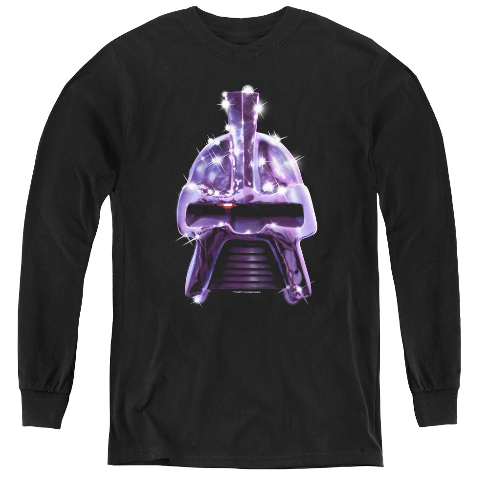 Bsg - Retro Cylon Head - Youth Long Sleeve Tee - Black