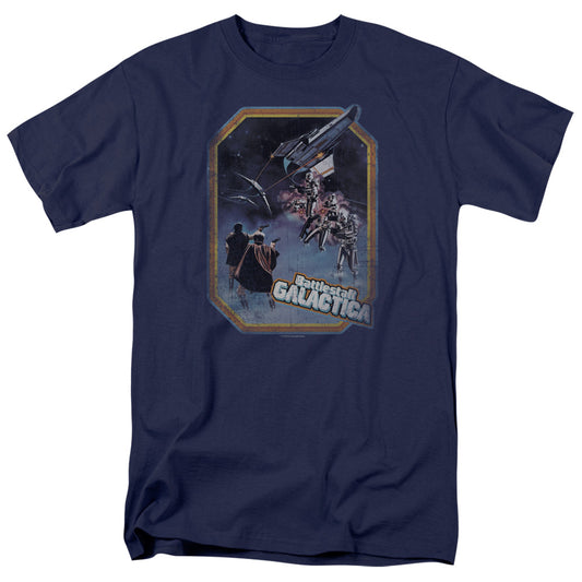 Bsg - Poster Iron On - Short Sleeve Adult 18/1 - Navy T-shirt