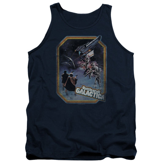 Bsg - Poster Iron On - Adult Tank - Navy