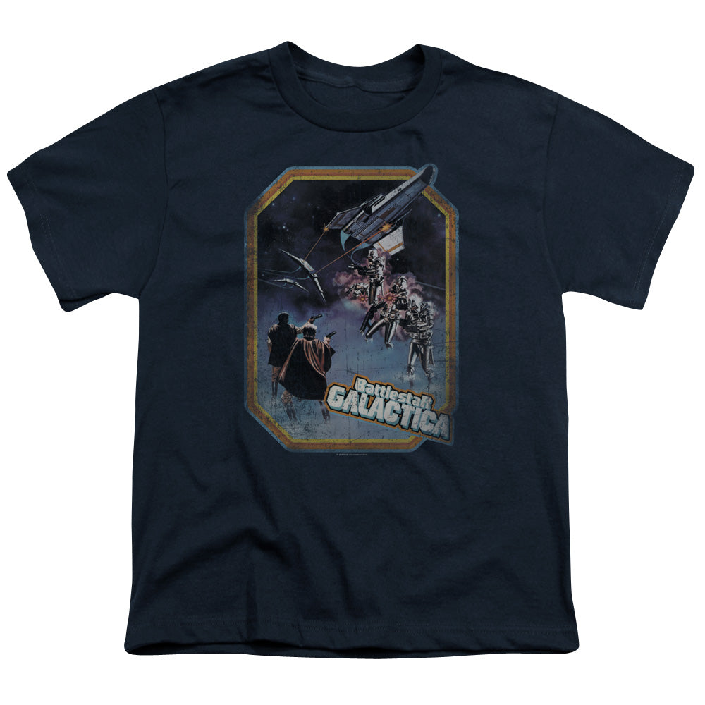Bsg - Poster Iron On - Short Sleeve Youth 18/1 - Navy T-shirt