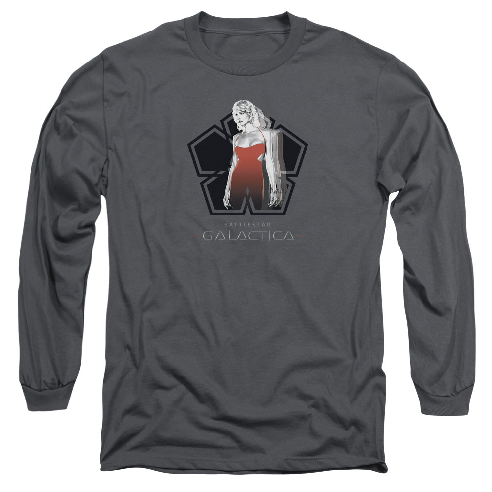 Bsg - Cylon Tech - Long Sleeve Adult 18/1 - Charcoal T-shirt