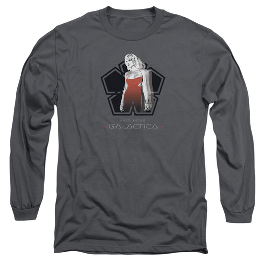 Bsg - Cylon Tech - Long Sleeve Adult 18/1 - Charcoal T-shirt