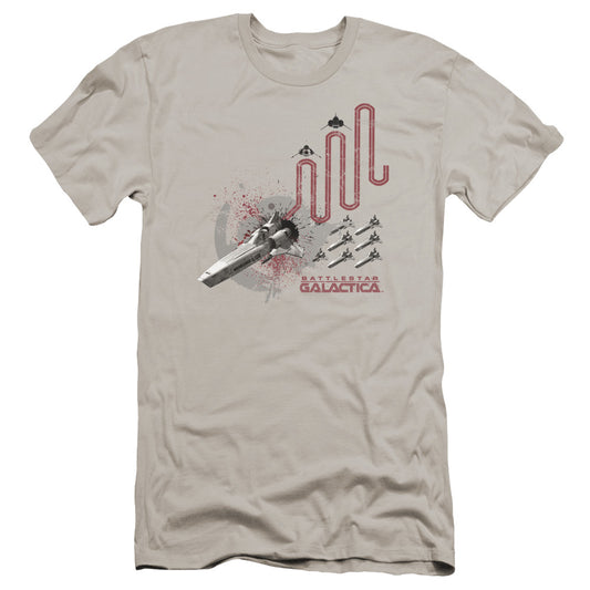 Bsg - Red Squadron Splatter-premuim Canvas Adult Slim Fit 30/1 - Silver