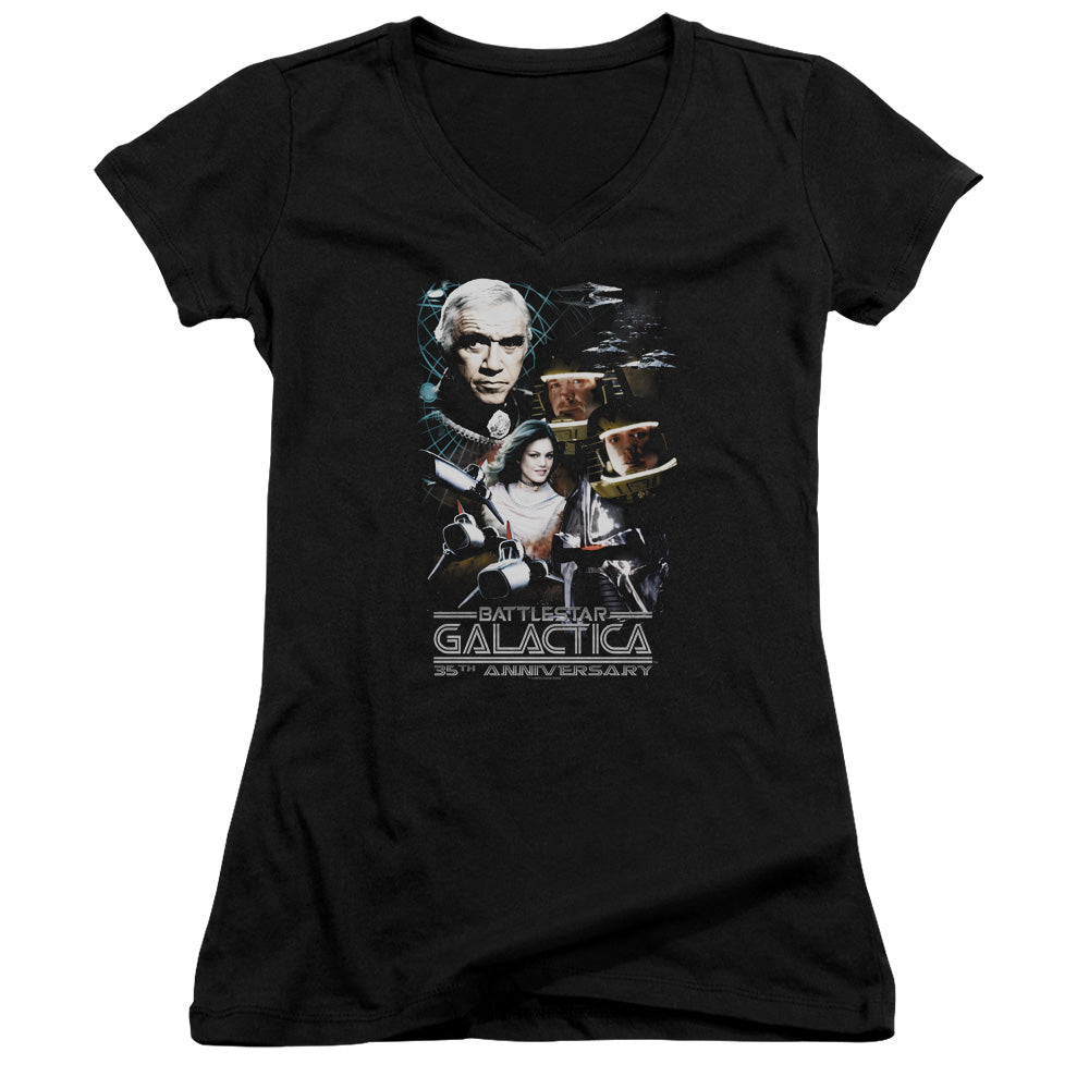 Bsg - 35th Anniversary Collage - Junior V-neck - Black