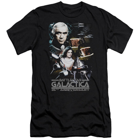 Bsg - 35th Anniversary Collage-hbo Short Sleeve Adult 30/1 - Black T-shirt