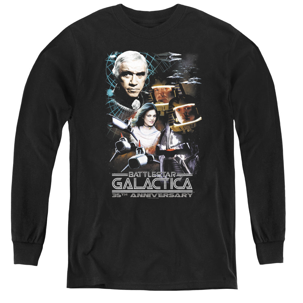 Bsg - 35th Anniversary Collage - Youth Long Sleeve Tee - Black