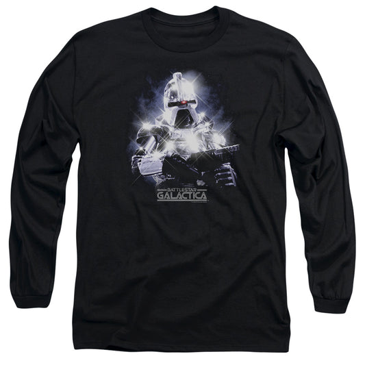 Bsg - 35th Anniversary Cylon - Long Sleeve Adult 18/1 - Black T-shirt