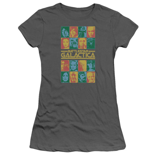 Bsg - 35th Anniversary Cast - Short Sleeve Junior Sheer - Charcoal T-shirt