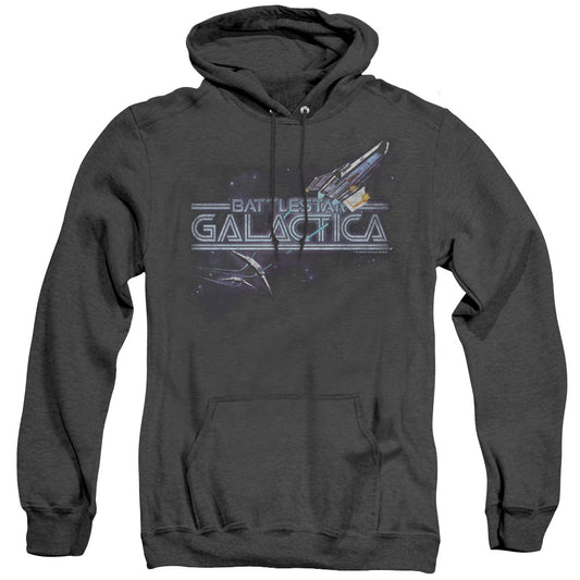Bsg - Cylon Persuit - Adult Heather Hoodie - Black