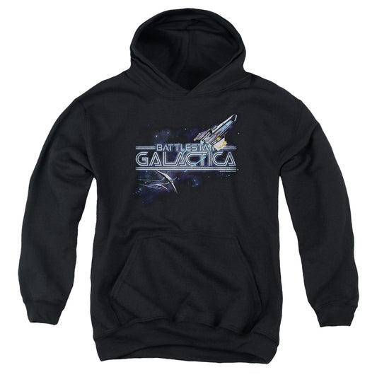 Bsg - Cylon Persuit - Youth Pull-over Hoodie - Black