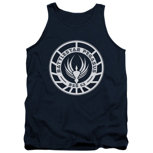 Bsg - Pegasus Badge - Adult Tank - Navy