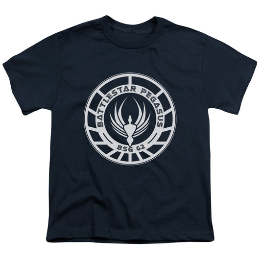 Bsg - Pegasus Badge - Short Sleeve Youth 18/1 - Navy T-shirt