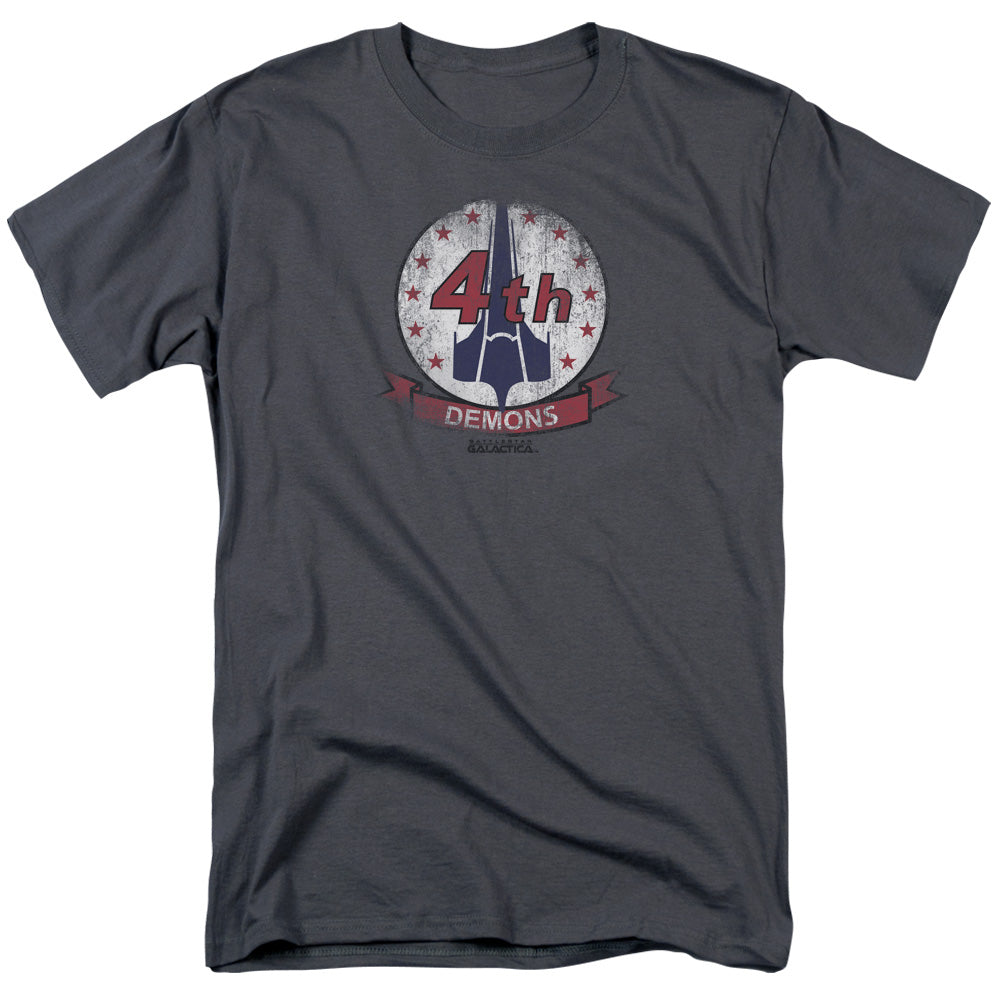 Bsg - Demons Badge - Short Sleeve Adult 18/1 - Charcoal T-shirt
