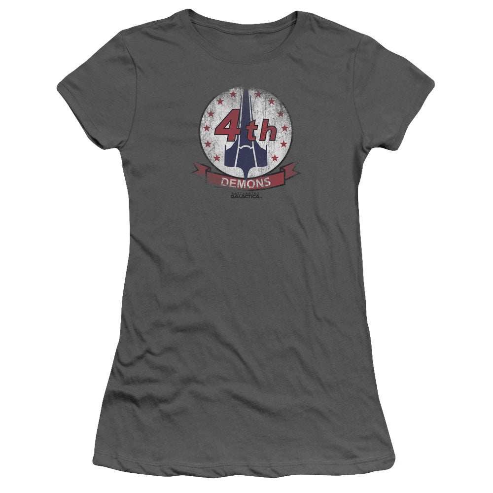 Bsg - Demons Badge - Short Sleeve Junior Sheer - Charcoal T-shirt