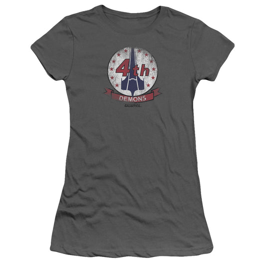 Bsg - Demons Badge - Short Sleeve Junior Sheer - Charcoal T-shirt