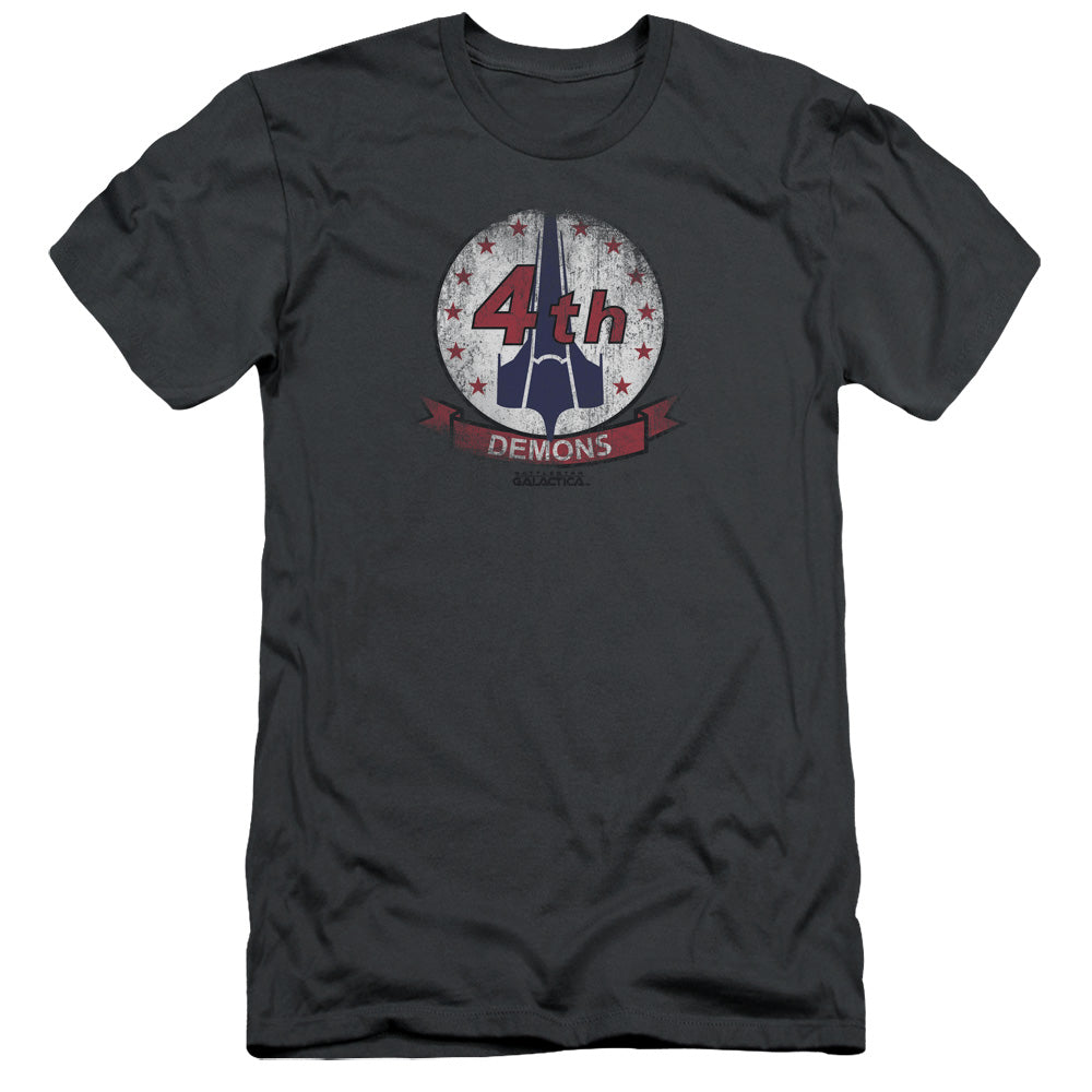 Bsg - Demons Badge - Short Sleeve Adult 30/1 - Charcoal T-shirt