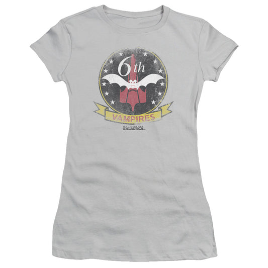 Bsg - Vampires Badge - Short Sleeve Junior Sheer - Silver T-shirt