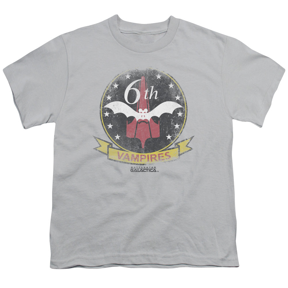Bsg - Vampires Badge - Short Sleeve Youth 18/1 - Silver T-shirt