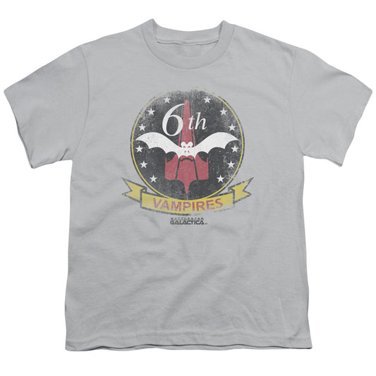 Bsg - Vampires Badge - Short Sleeve Youth 18/1 - Silver T-shirt