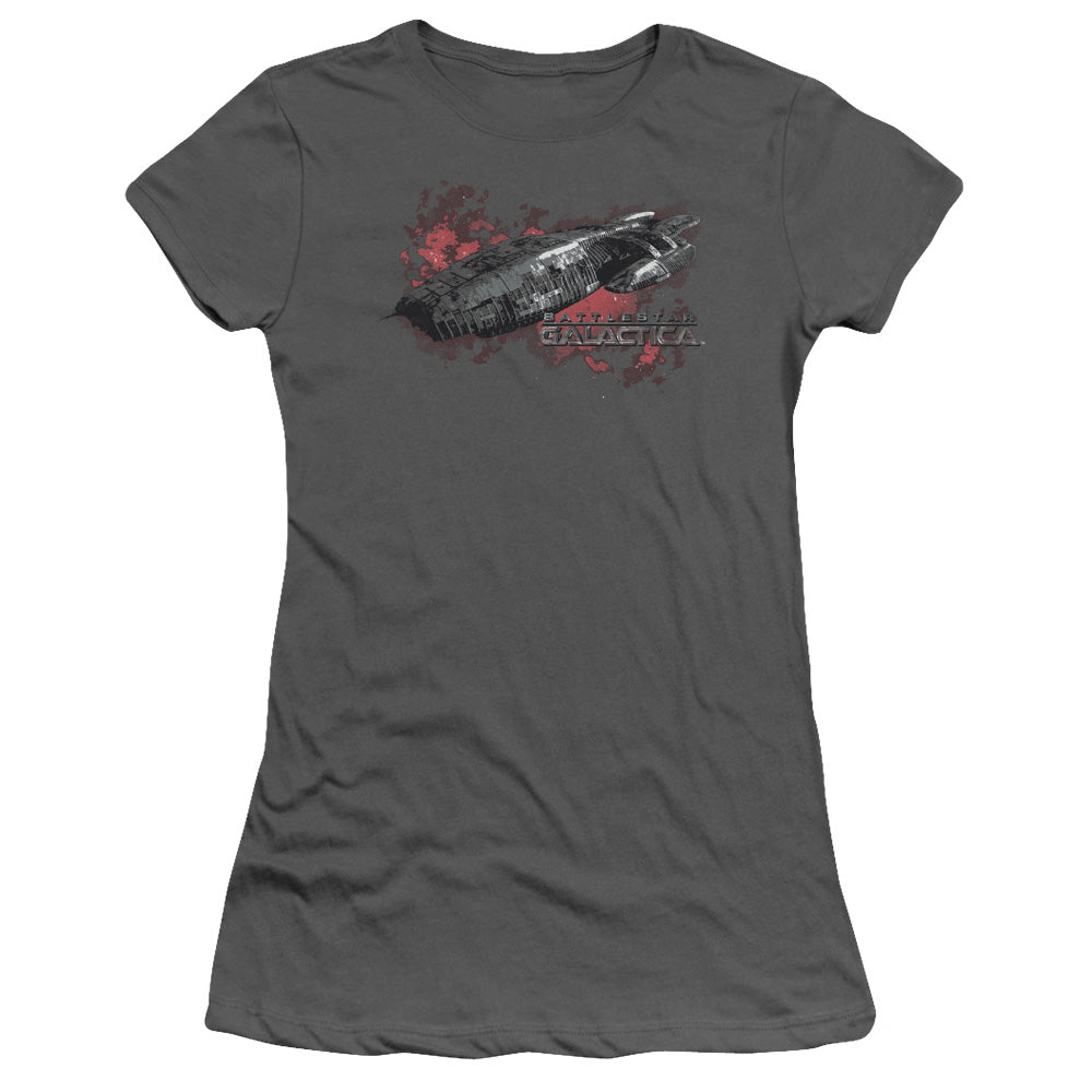 Bsg - Galactica - Short Sleeve Junior Sheer - Charcoal T-shirt