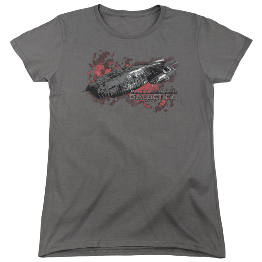 Bsg - Galactica - Short Sleeve Womens Tee - Charcoal T-shirt